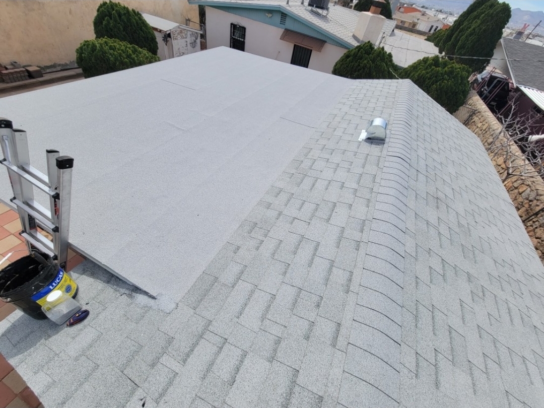 Completed roof replacement in El Paso